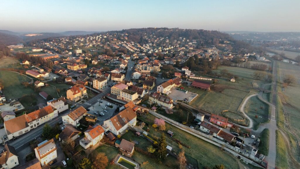 Commune de BART vue aérienne en drone